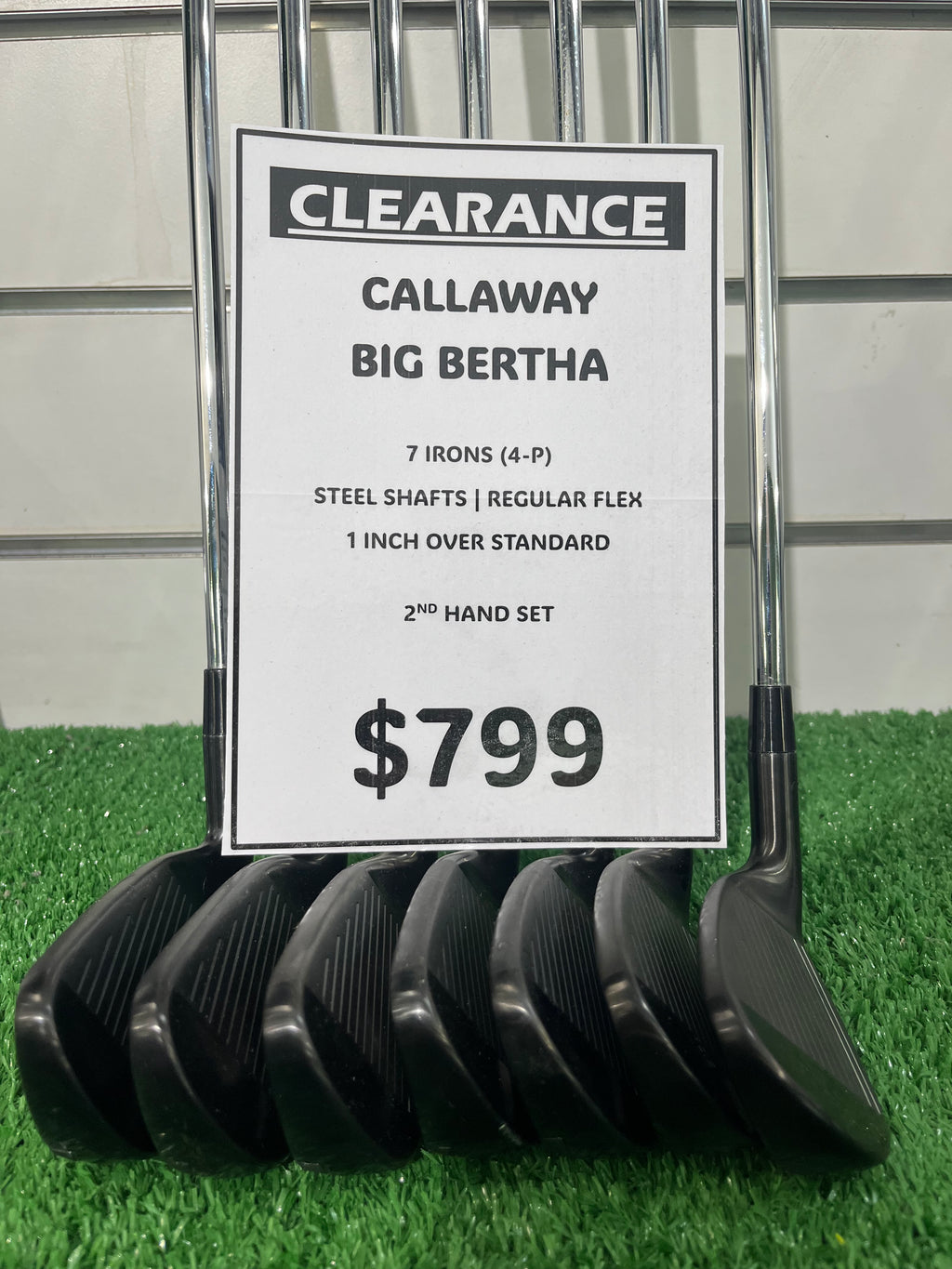 Callaway Big Bertha 2nd Hand Irons - Steel Shafts Regular Flex