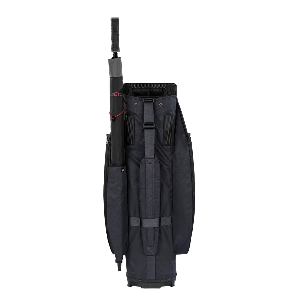 Sun Mountain C-100 Cart Bag - Black/Red, back view