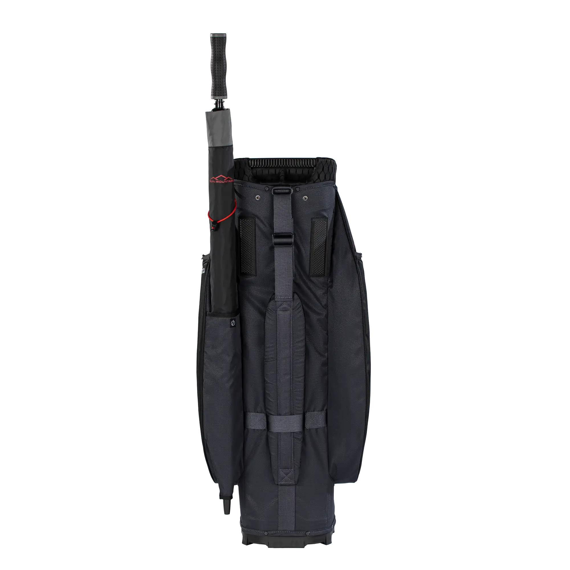 Sun Mountain C-100 Cart Bag - Black/Red, back view