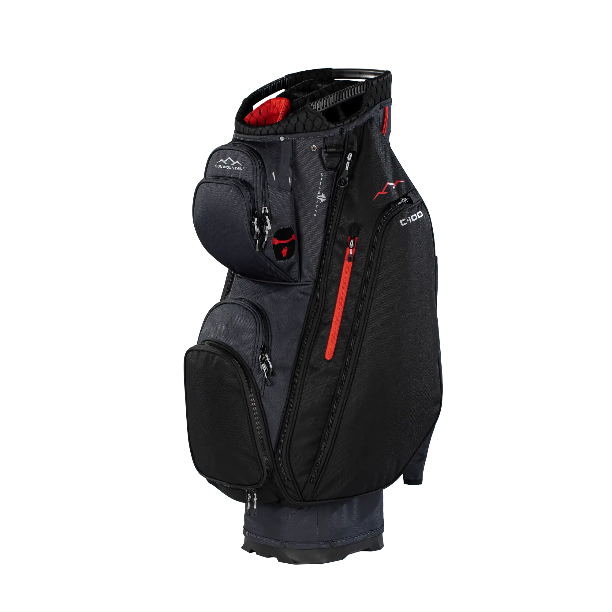 Sun Mountain C-100 Cart Bag - Black/Red, main view