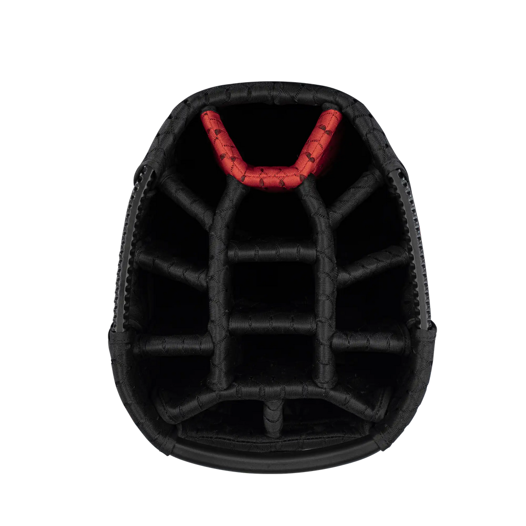 Sun Mountain C-100 Cart Bag - Black/Red, top view