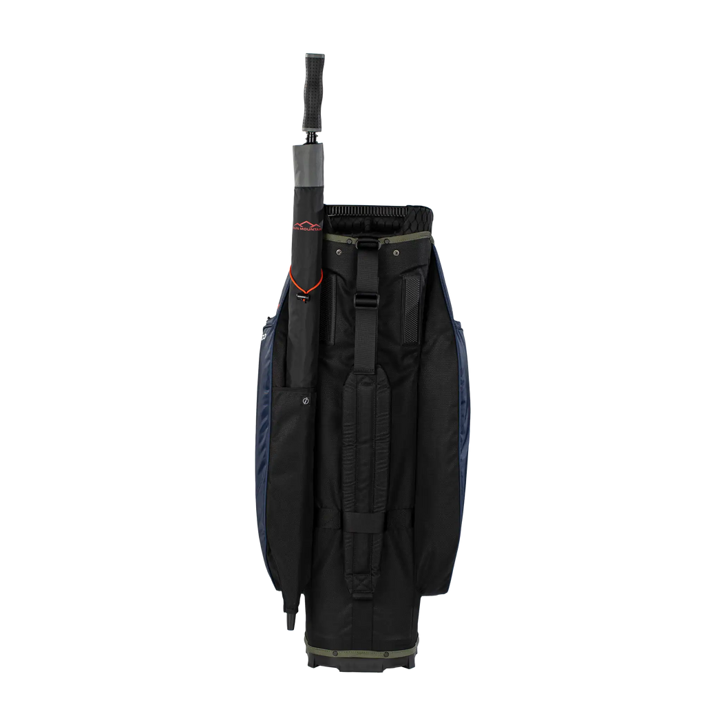 Sun Mountain C-100 Cart Bag - Black-Olive-Inferno, back view