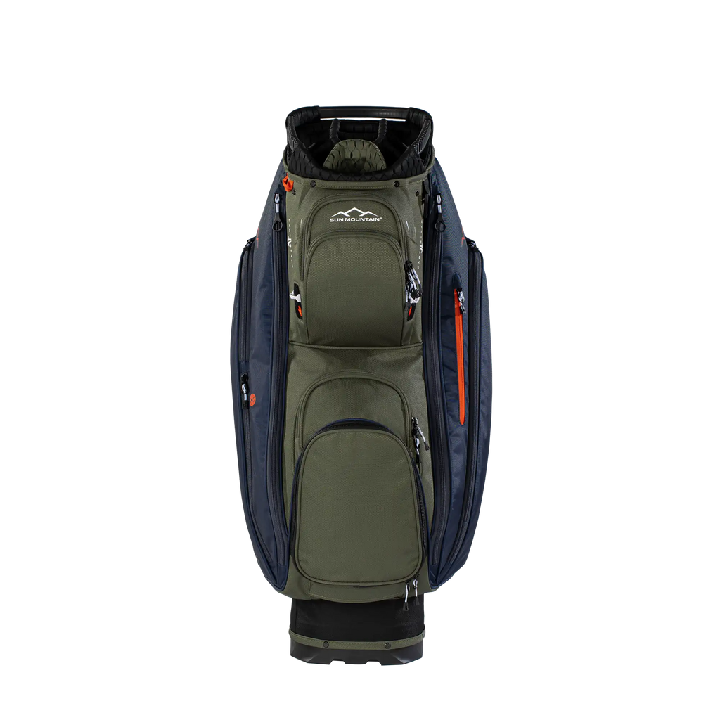 Sun Mountain C-100 Cart Bag - Black-Olive-Inferno, front view