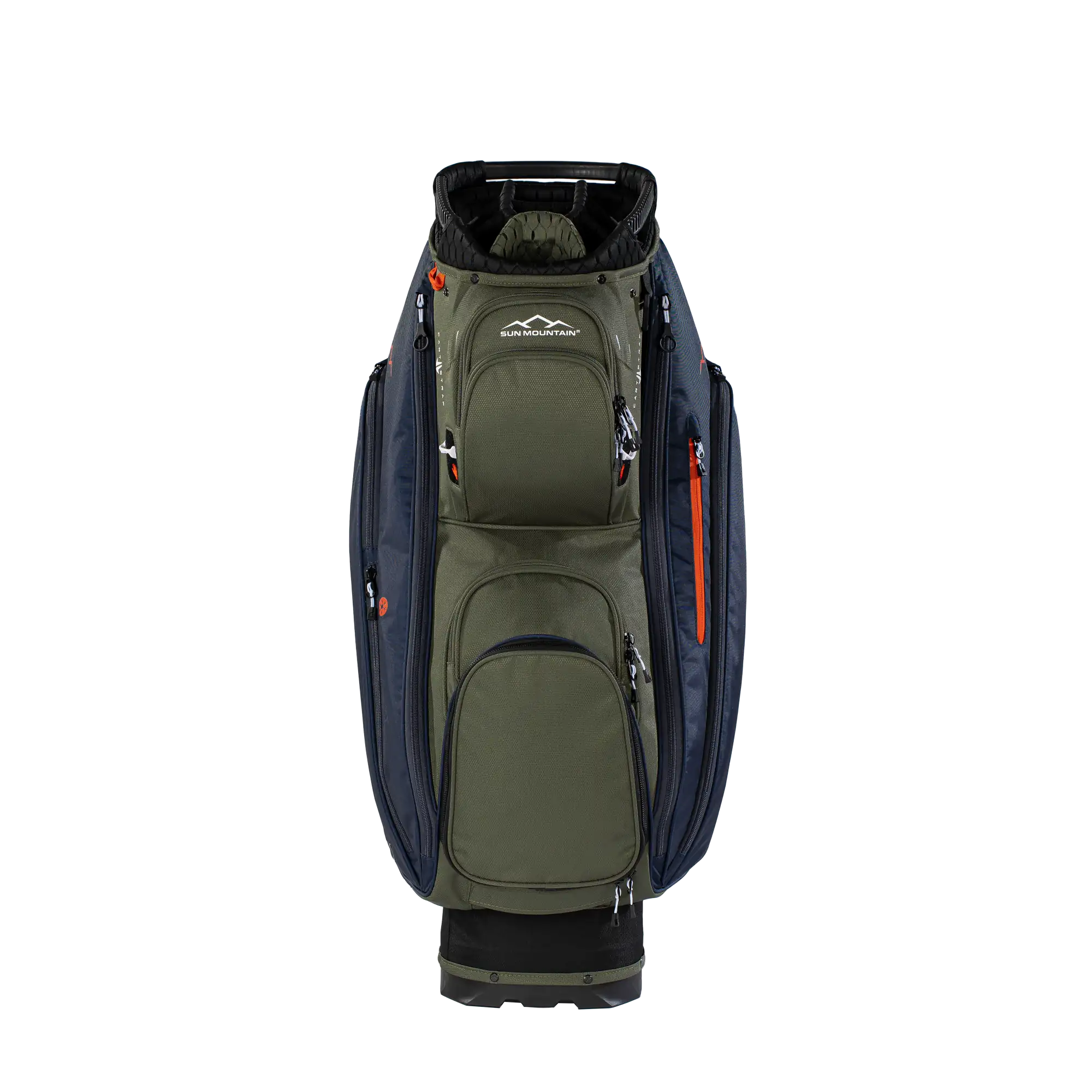 Sun Mountain C-100 Cart Bag - Black-Olive-Inferno, front view
