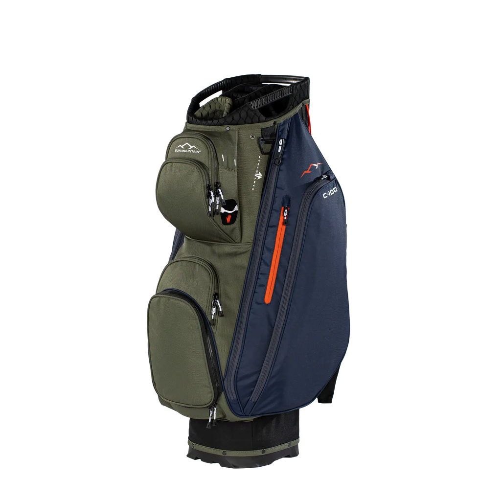 Sun Mountain C-100 Cart Bag - Black-Olive-Inferno, main view