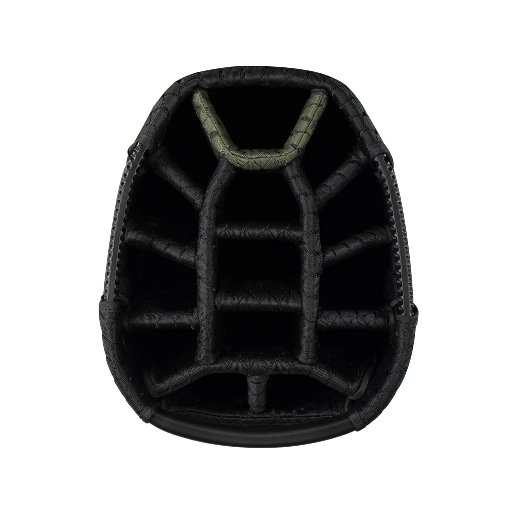 Sun Mountain C-100 Cart Bag - Black-Olive-Inferno, top view