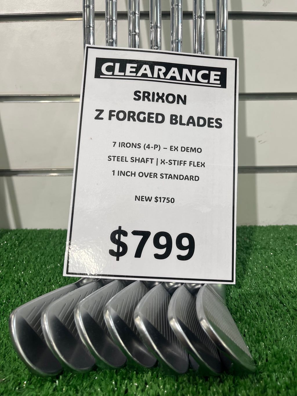 Srixon Z Forged Ex-Demo Irons - Steel Shaft X Stiff Flex