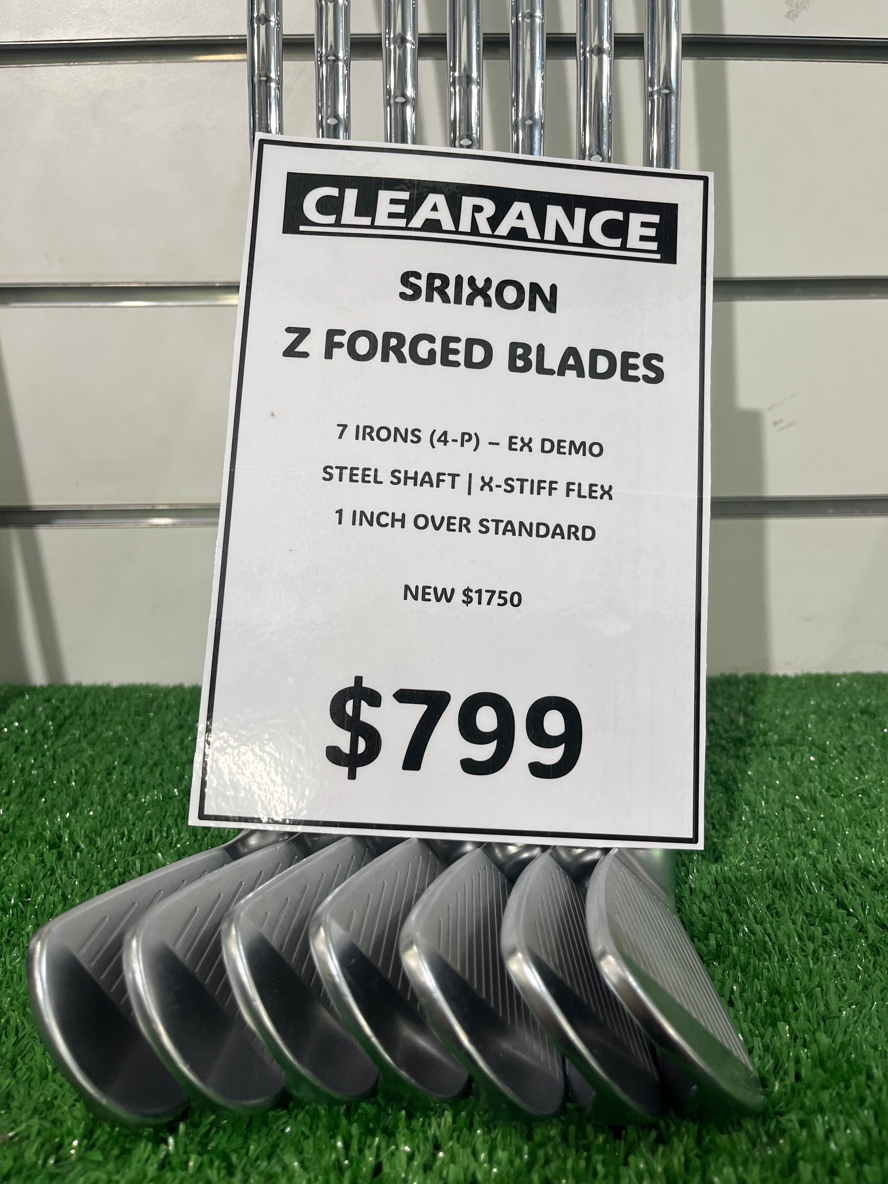 Srixon Z Forged Ex-Demo Irons - Steel Shaft X Stiff Flex