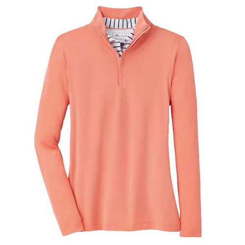 Women's Peter Millar Evelyn Quarter Zip - Saffron