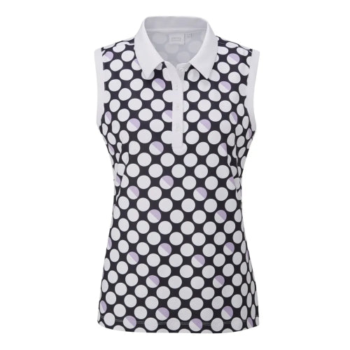 PING Purdey Sleeveless Polo - Black Multi