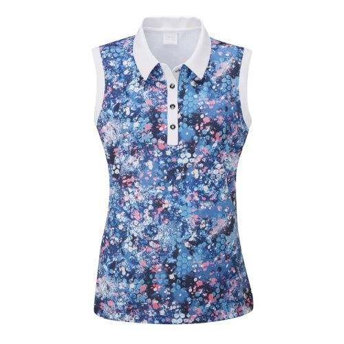 PING Purdey Sleeveless Polo - Laguna Multi