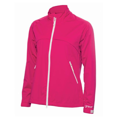 Women's Green Lamb Waterproof Jacket Cerise