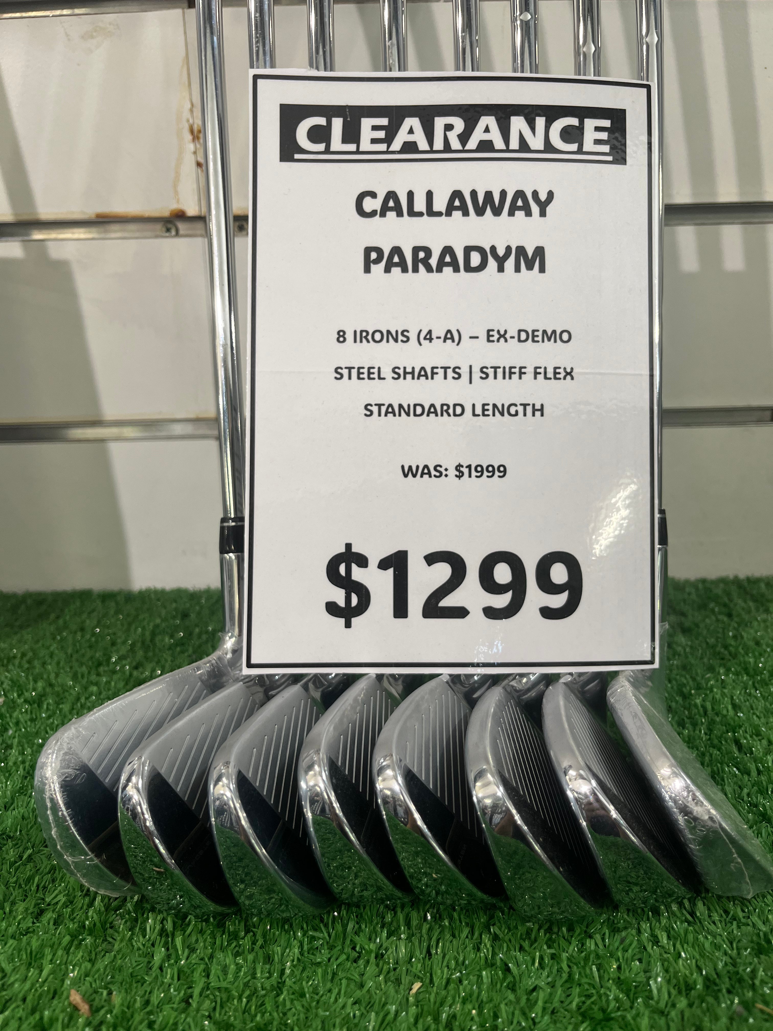 Callaway Paradym Ex-Demo Irons - Steel Shaft Stiff Flex