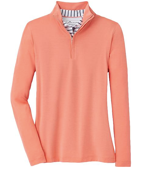 Women's Peter Millar Evelyn Quarter Zip - Saffron