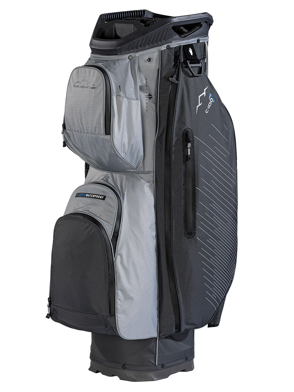 Sun Mountain H2NO 2026 14-Way Cart Bag - Charcoal/Grey