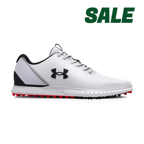 Under Armour Medal 2 Wide Spikeless Golf Shoes - White/Mod Grey