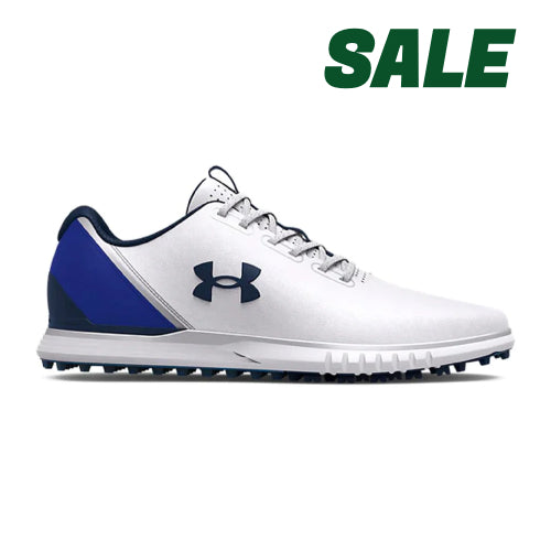 Under Armour Medal 2 Wide Spikeless Golf Shoes - White/Academy