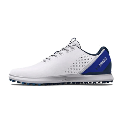 Under Armour Medal 2 Wide Spikeless Golf Shoes - White/Academy