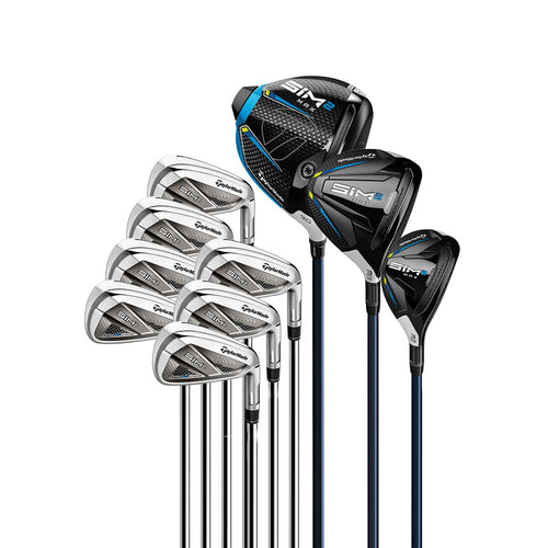 Men's TaylorMade SIM2 Max 11-Piece Package Set - Steel Shaft