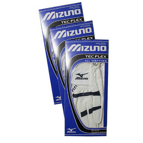 Mizuno Tec Flex Golf Gloves - White (3 Pack)