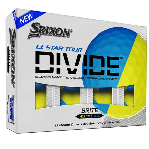 Q-STAR Tour Divide Golf Balls - Blue/Yellow