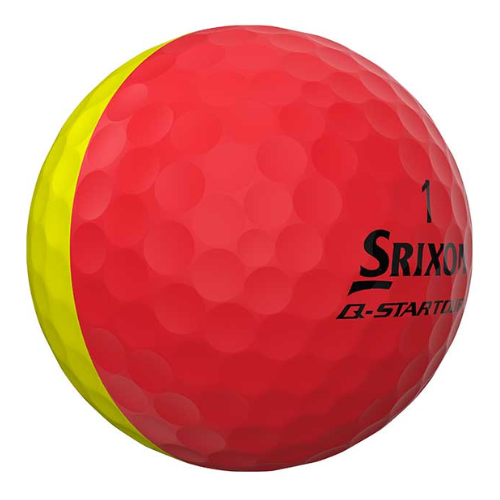 Q-STAR Tour Divide Golf Balls - Red/Yellow